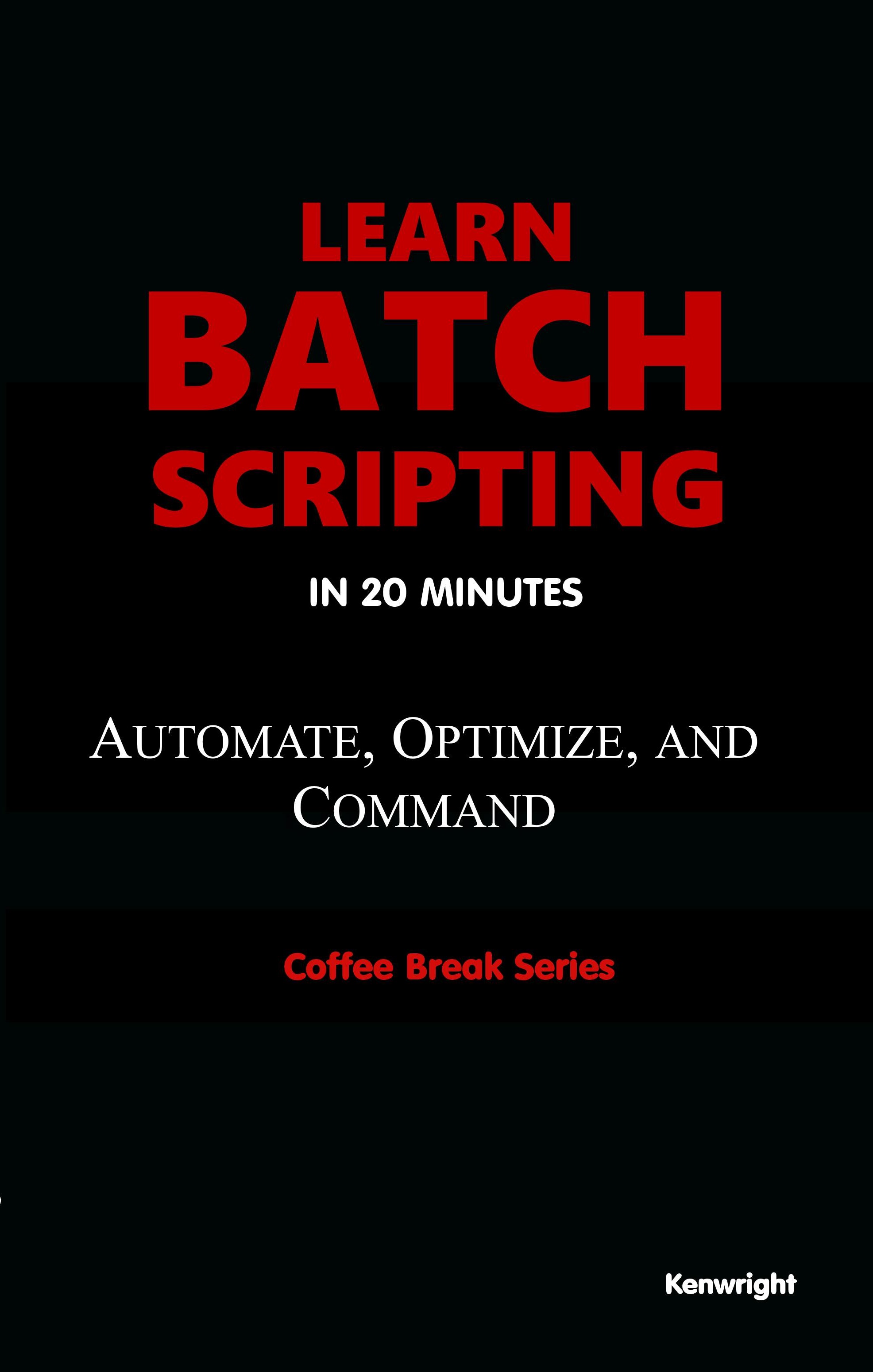 Learn Batch Scripting in 20 Minutes (Coffee Break Series)  (Paperback)
